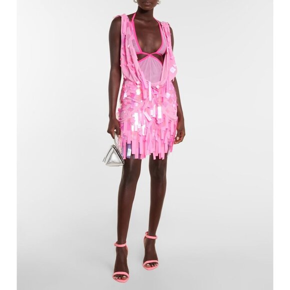 AMINA MUADDI Kim Patent Sandal in Bubble 37.5 New with Box Womens High Heels - Picture 13 of 13